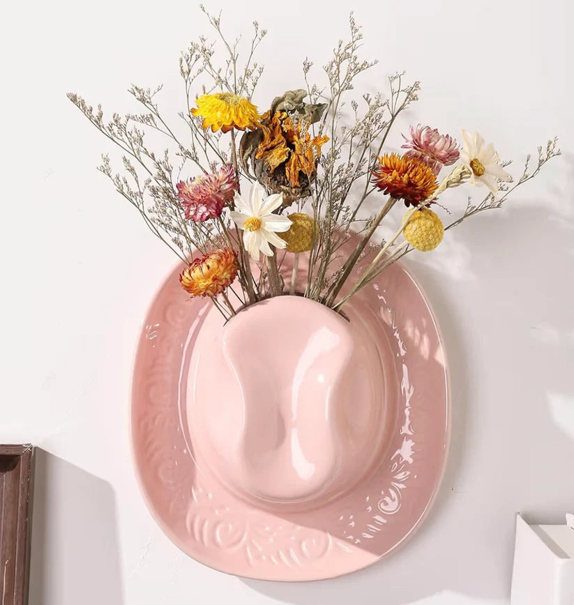 Cowboy Hat Vase